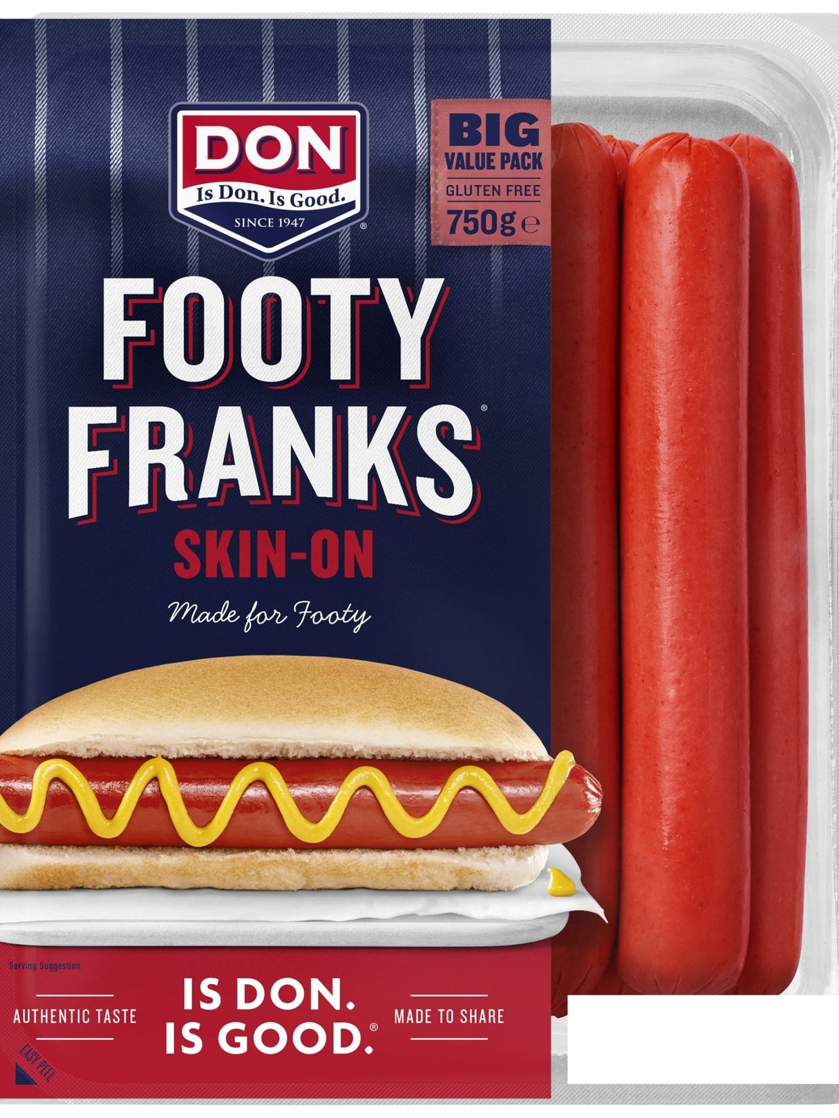 Don Frankfurts skin on (750g x 5)