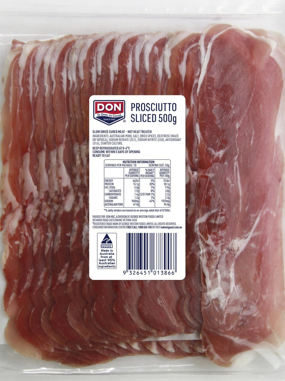 Don Sliced prosciutto (500g)