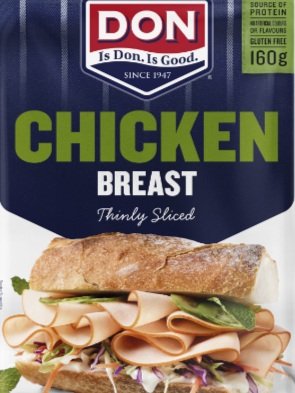 Don - Chicken Breast - Thinly Sliced (160g x 8pkts) p/ctn-101634