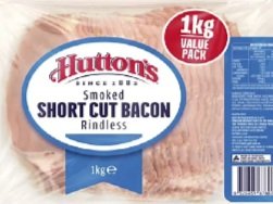Huttons Short Cut Bacon 1kg-87882