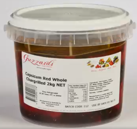 Misc - Guzzardi - Chargrilled Capsicum Tub (2kg)
