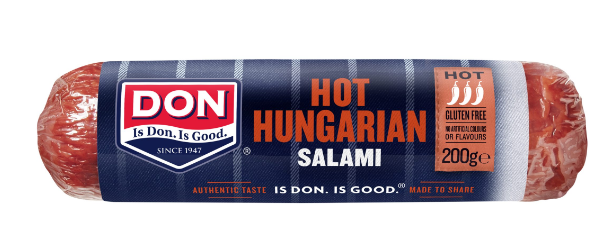Don - Hot Hungarian Chub Salami (200g) x 10 p/ctn