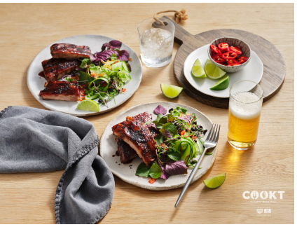 KRC Cookt Seasoned Smoked Pork Ribs (approx 1.6kg)