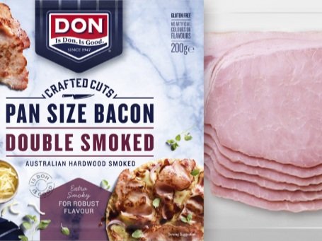 Don Pan Sized Double Smoked Bacon (200g) x 10 p/ctn- 82440